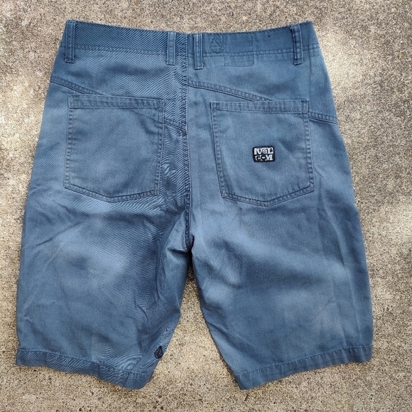 Vintage Y2K 2000s VOLCOM Faded Blue Casual Skater Skate Shorts Mens Size 30 - Picture 10 of 12